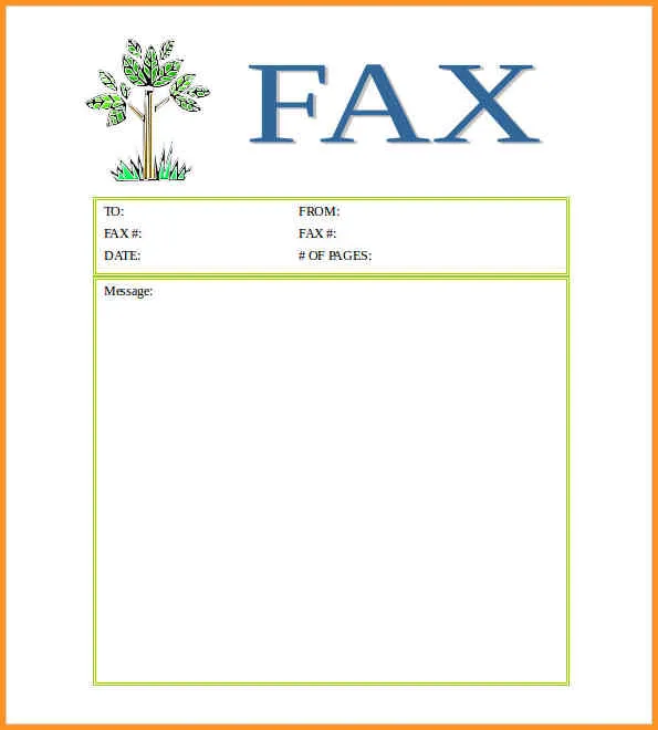 blank fax cover sheet